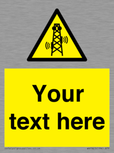 Custom warning RF radiation transmitter